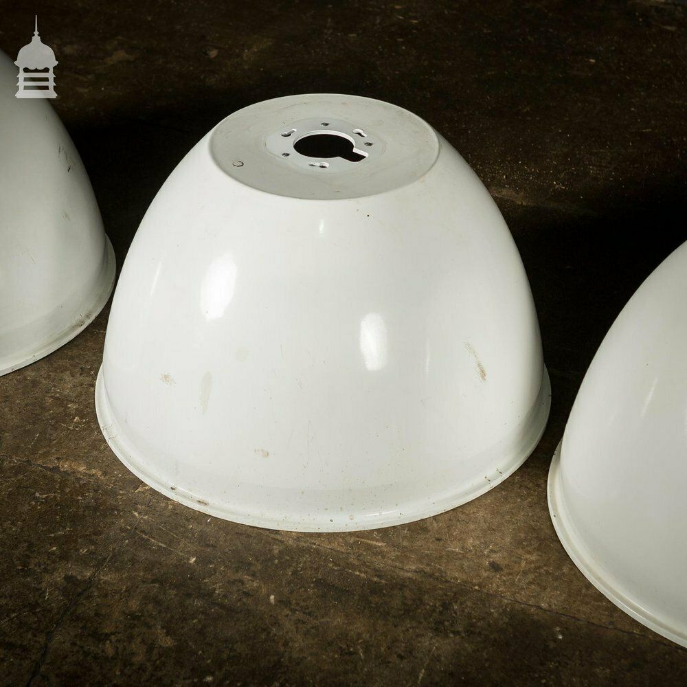 Set Of 4 Vintage Aluminum Industrial Holophane Reflector Light Shades photo buy