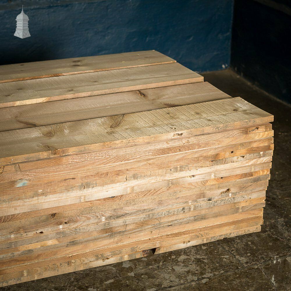 Batch Of 65 Square Metres Of 9 Inch Wide Pine Floorboards Cut From Floor Joists Salvaged From Norwich Castle photo 5850.0