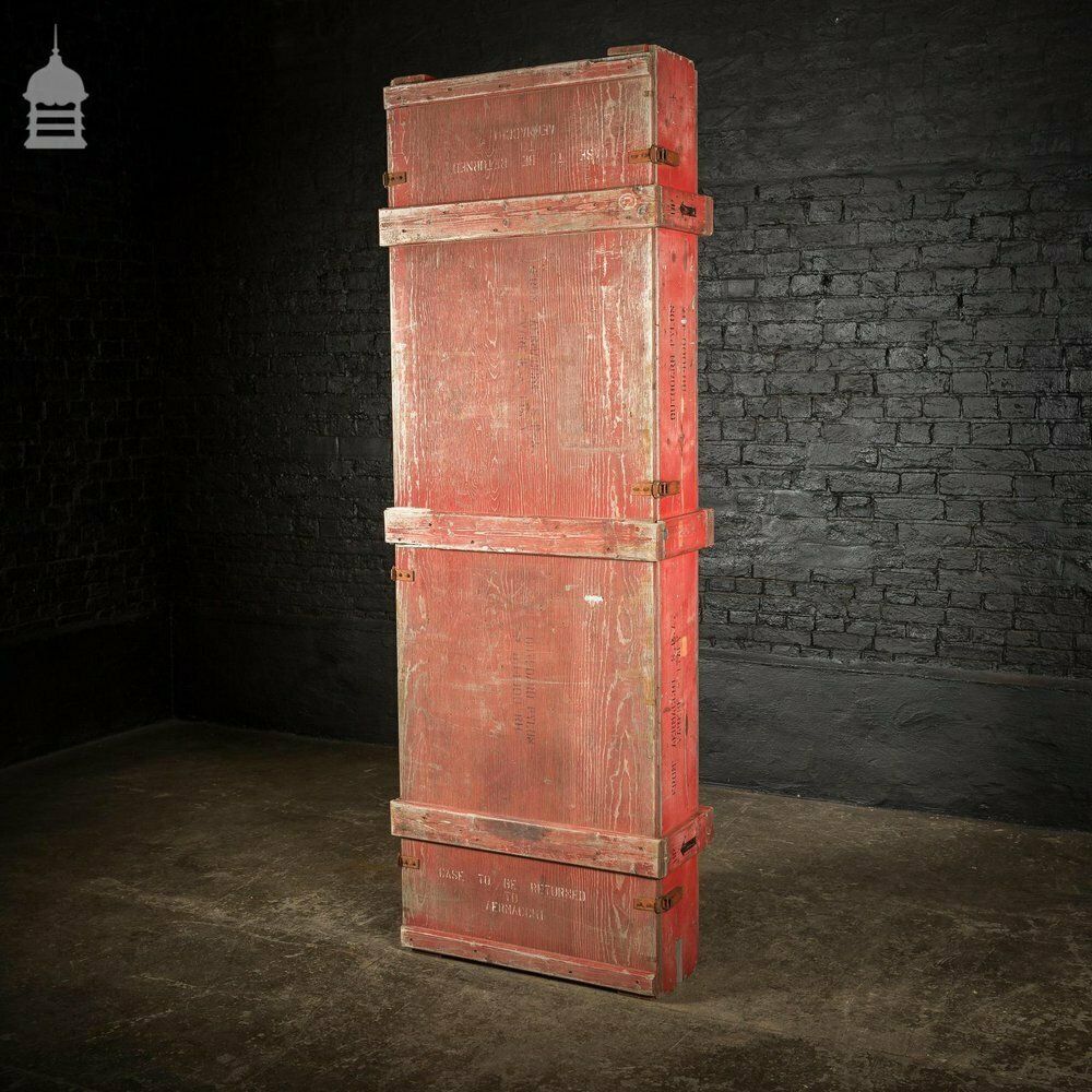 photo furniture Large Red Wooden Aircraft Part Shipping Crate Reclaimed From A Norfolk Raf Base