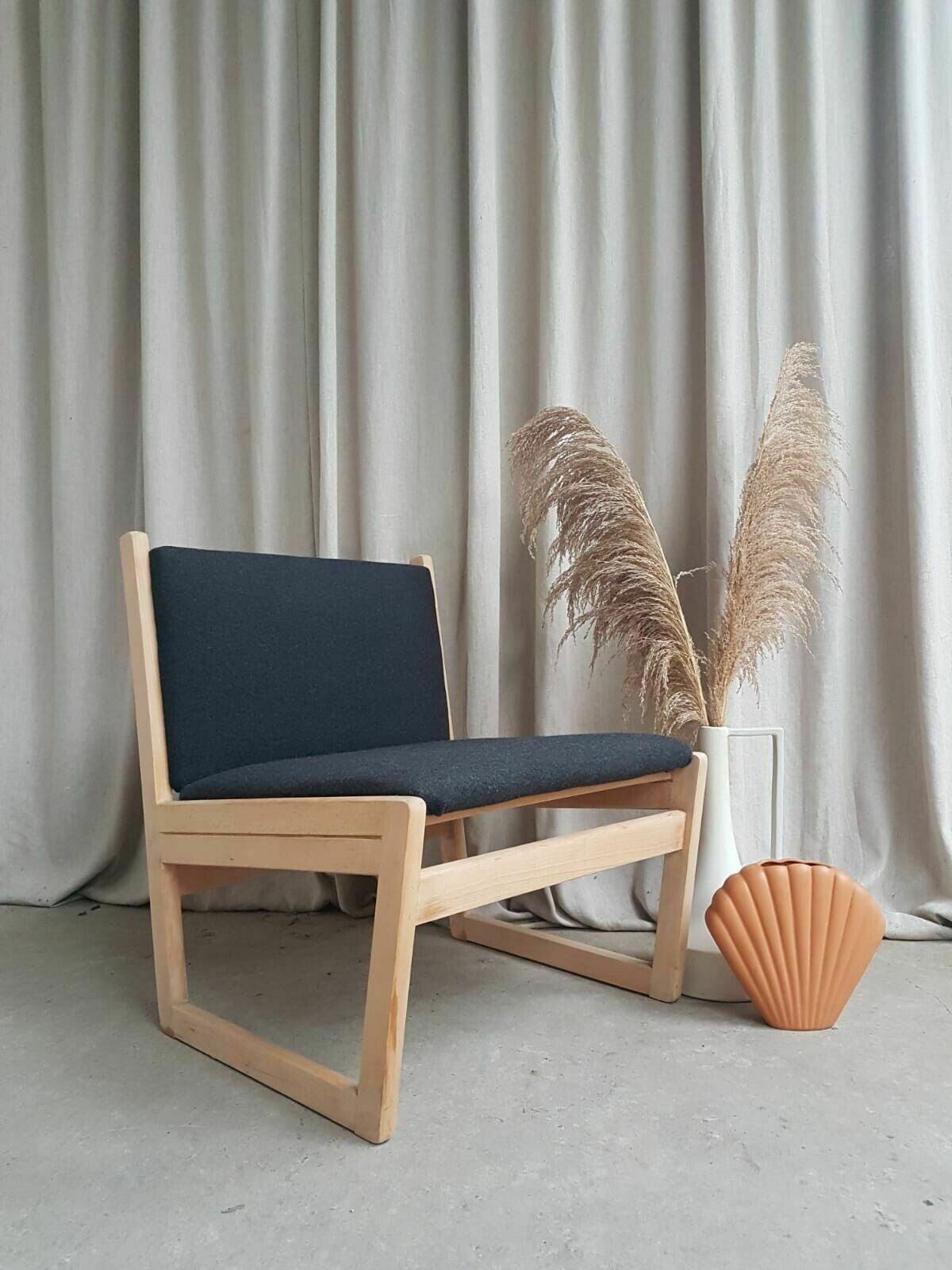 Vtg Mid Century Danish Wool Scandi Chair By Kvetny & Sønners Stolefabrik #398