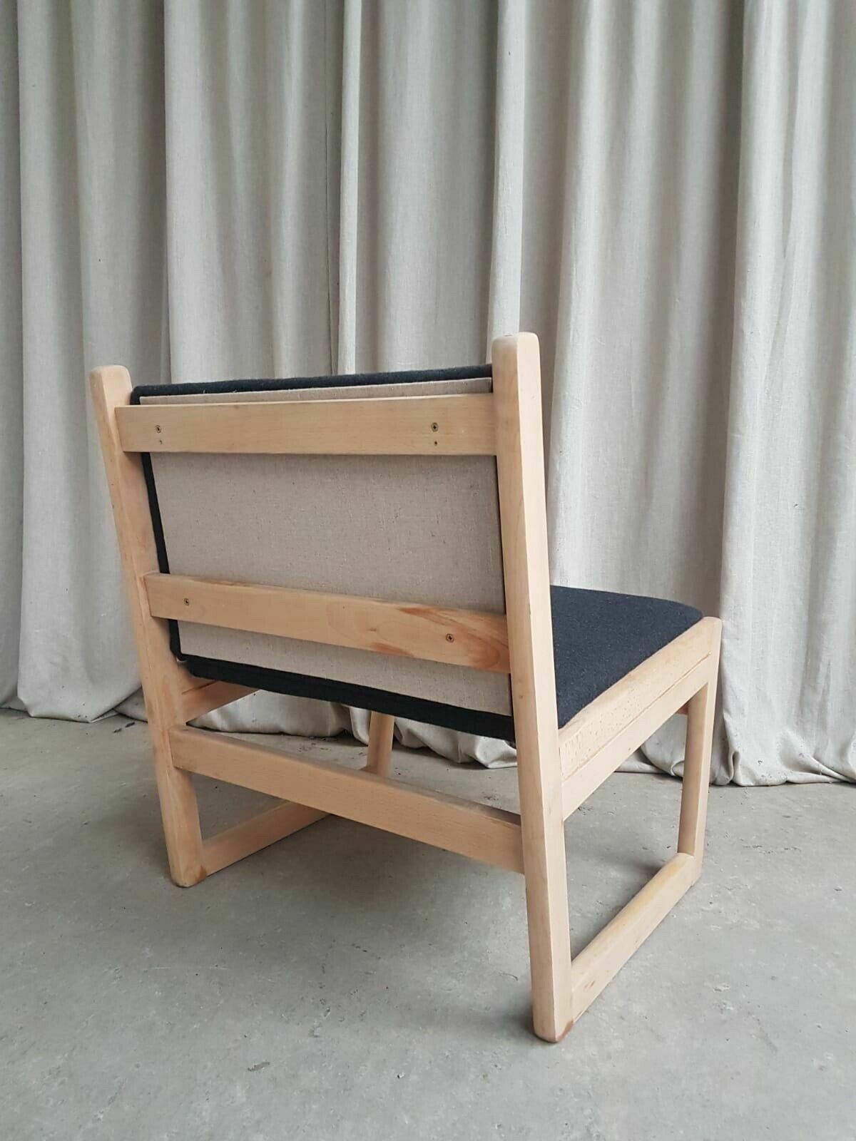 Vtg Mid Century Danish Wool Scandi Chair By Kvetny & Sønners Stolefabrik #398 photo vintage