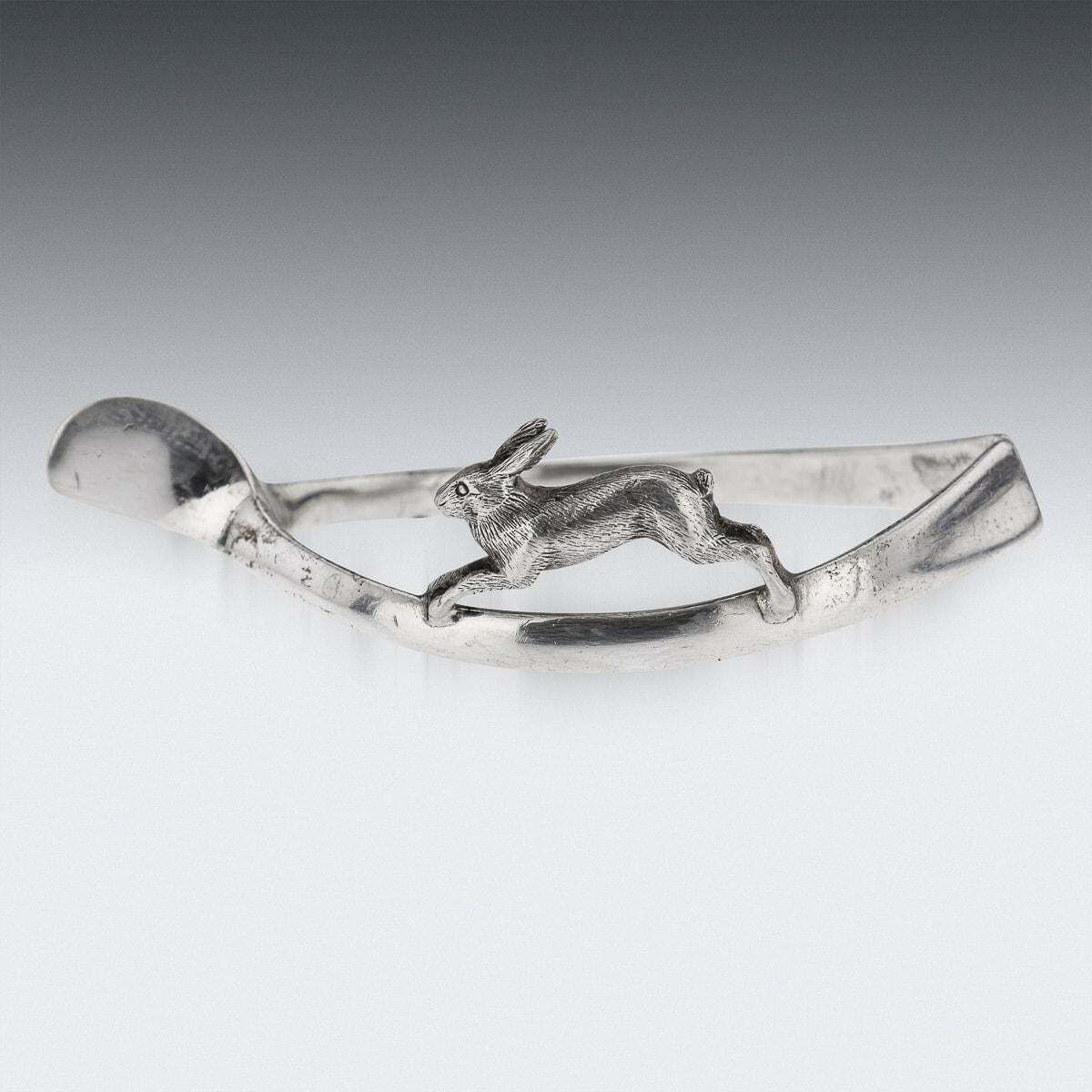 20th Century British Solid Silver 'Lucky Animals' Napkin Rings, Asprey, C.1913 photo Home Decor