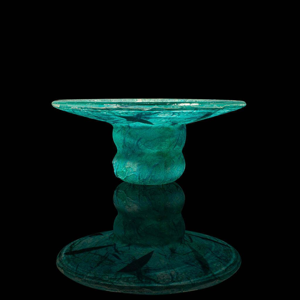 Contemporary Decorative Tea Light Stand, English Art Glass, Votive Candle Holder photo furniture