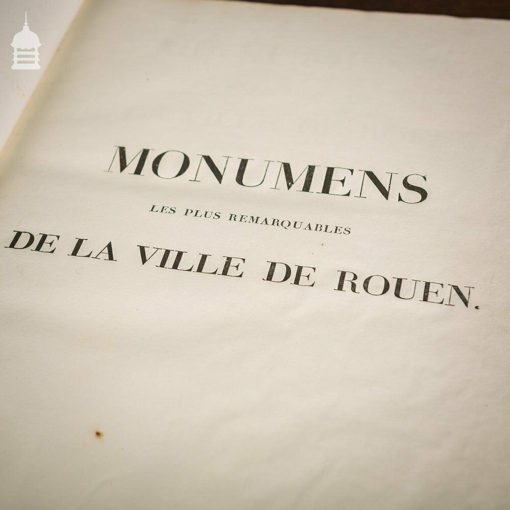 Home Decor Rare Original Par F.T. De Jolimont Book Of 'Most Remarkable Monuments Of The City Of Rouen' 1823 photo