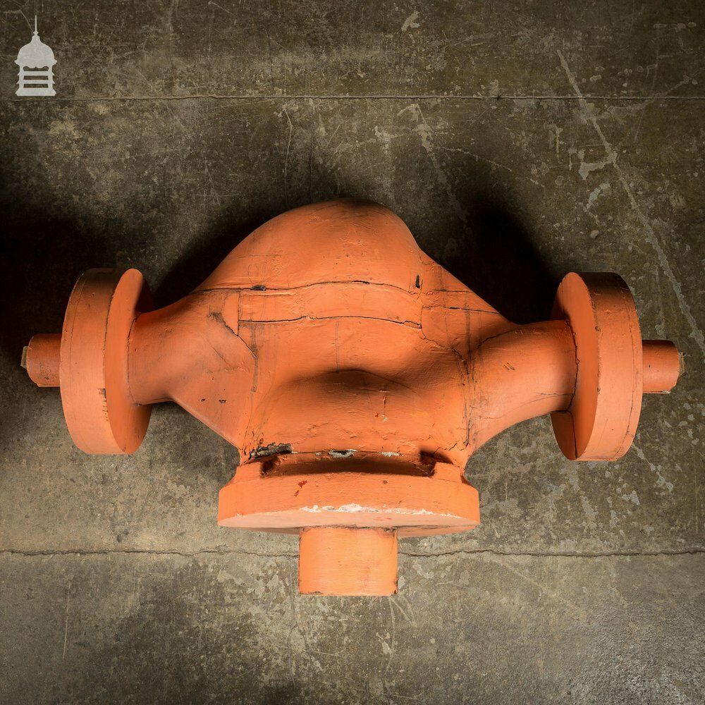 Pair Of Large Orange Industrial Factory Foundry Moulds photo Home Decor