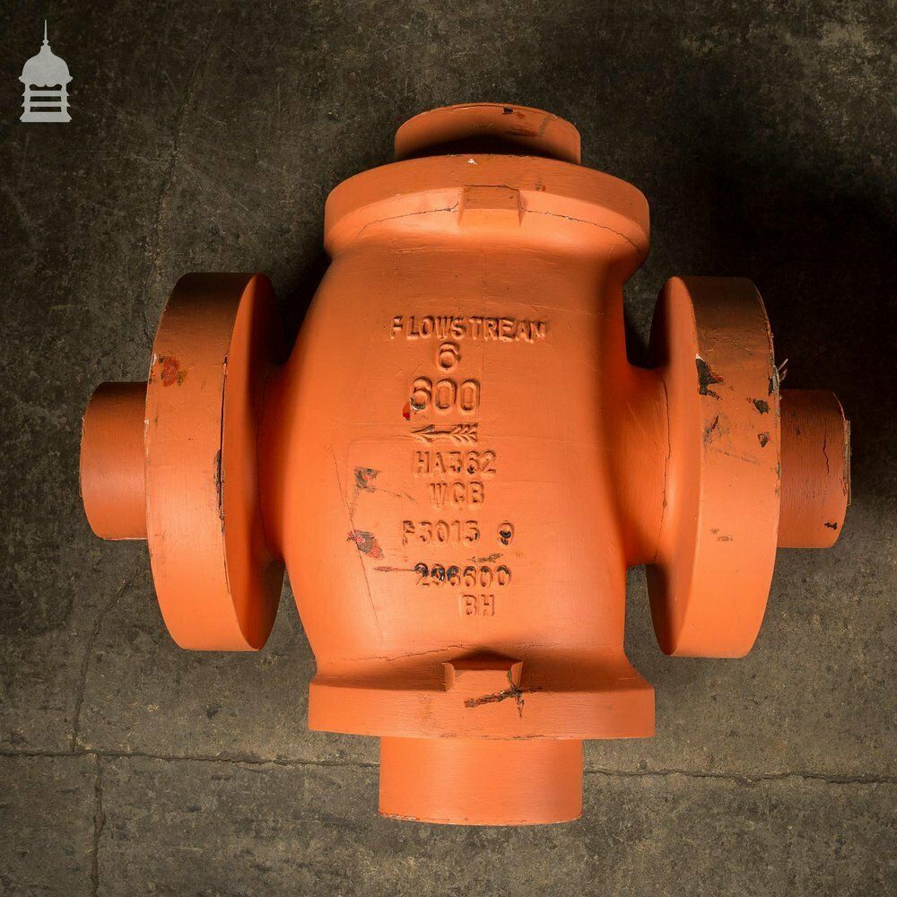 Pair Of Large Orange Industrial Factory Foundry Moulds photo vinterior