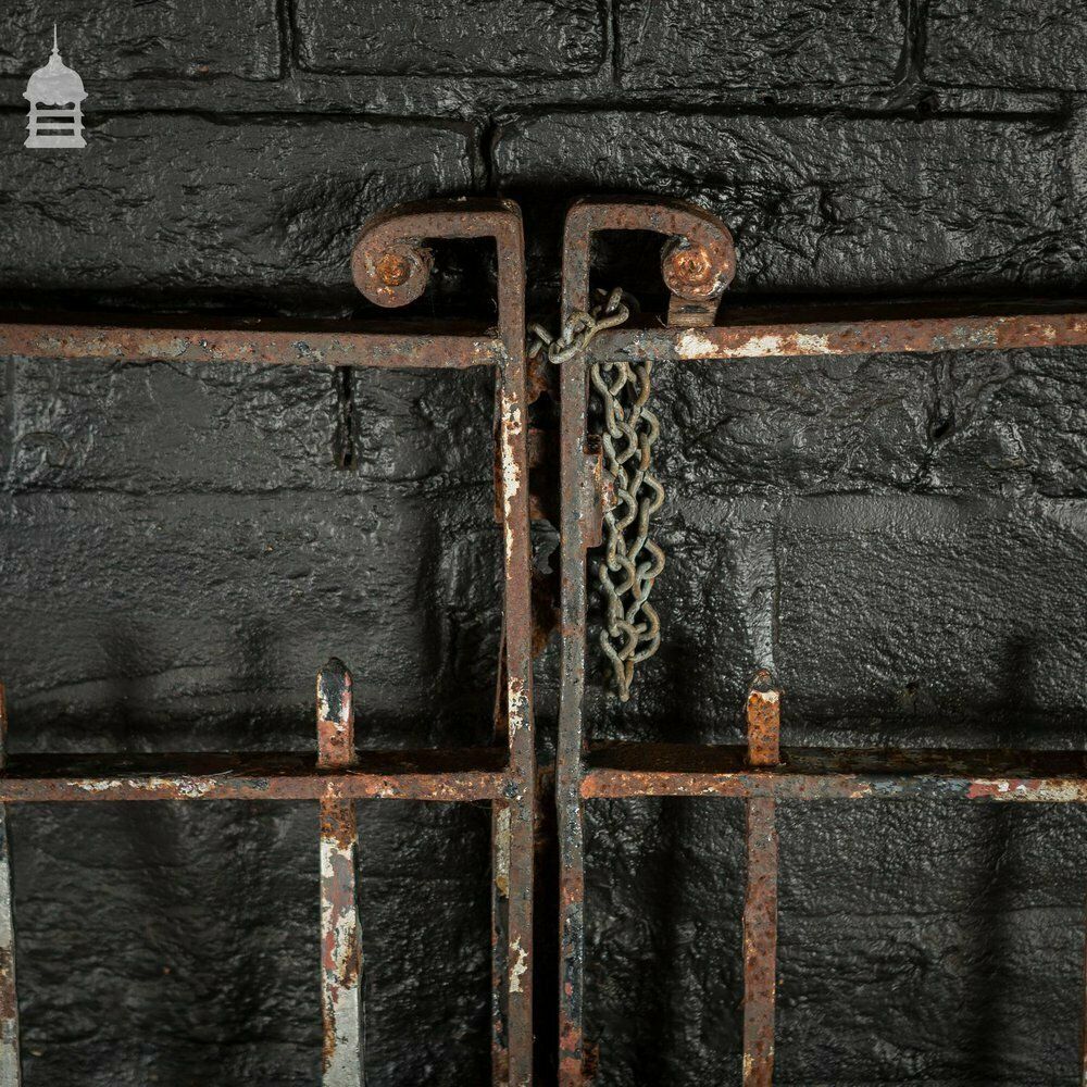 Home Fixtures Stunning Pair Of 19th C Wrought Iron Driveway Gates photo