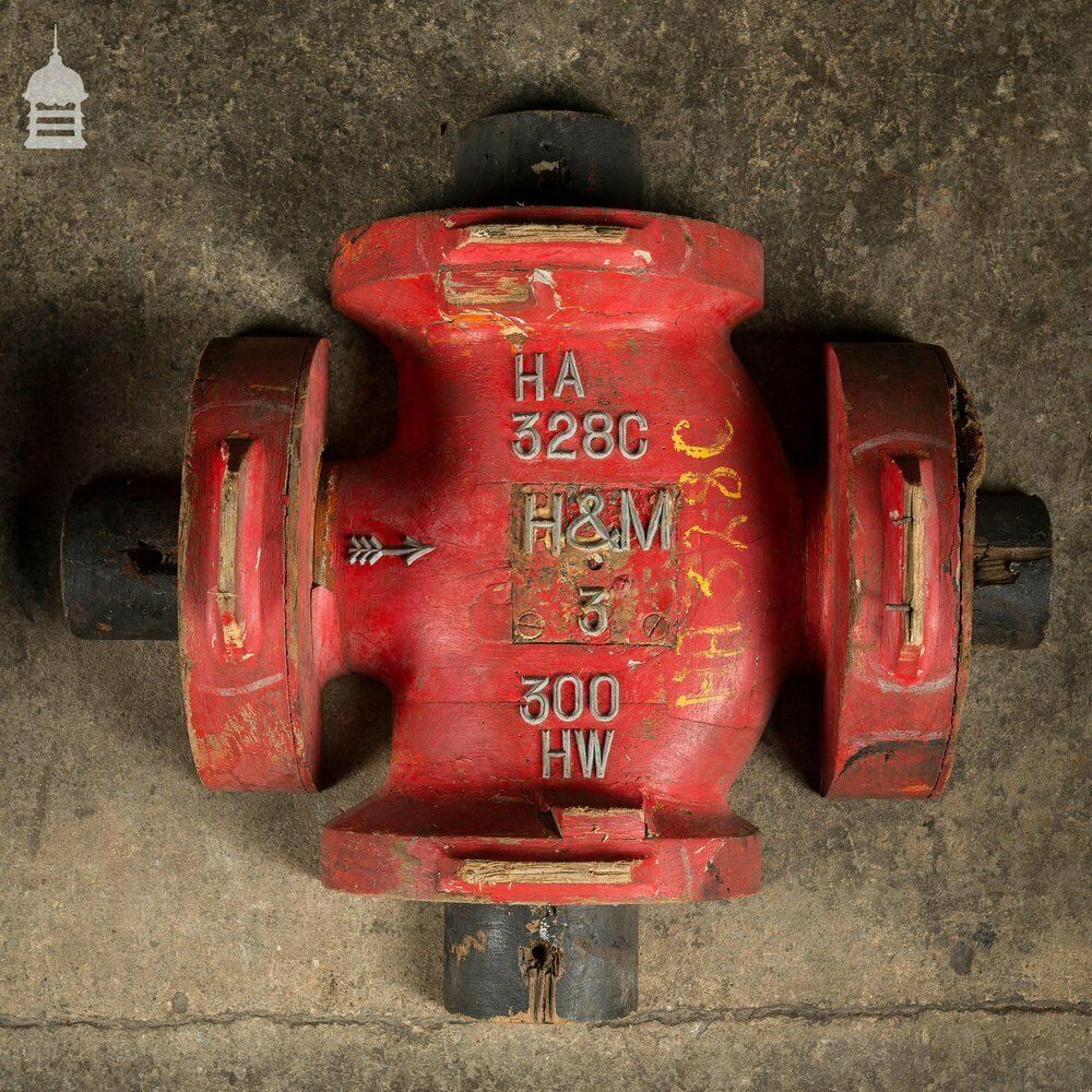Pair Of Red Industrial Factory Foundry Moulds photo for sale