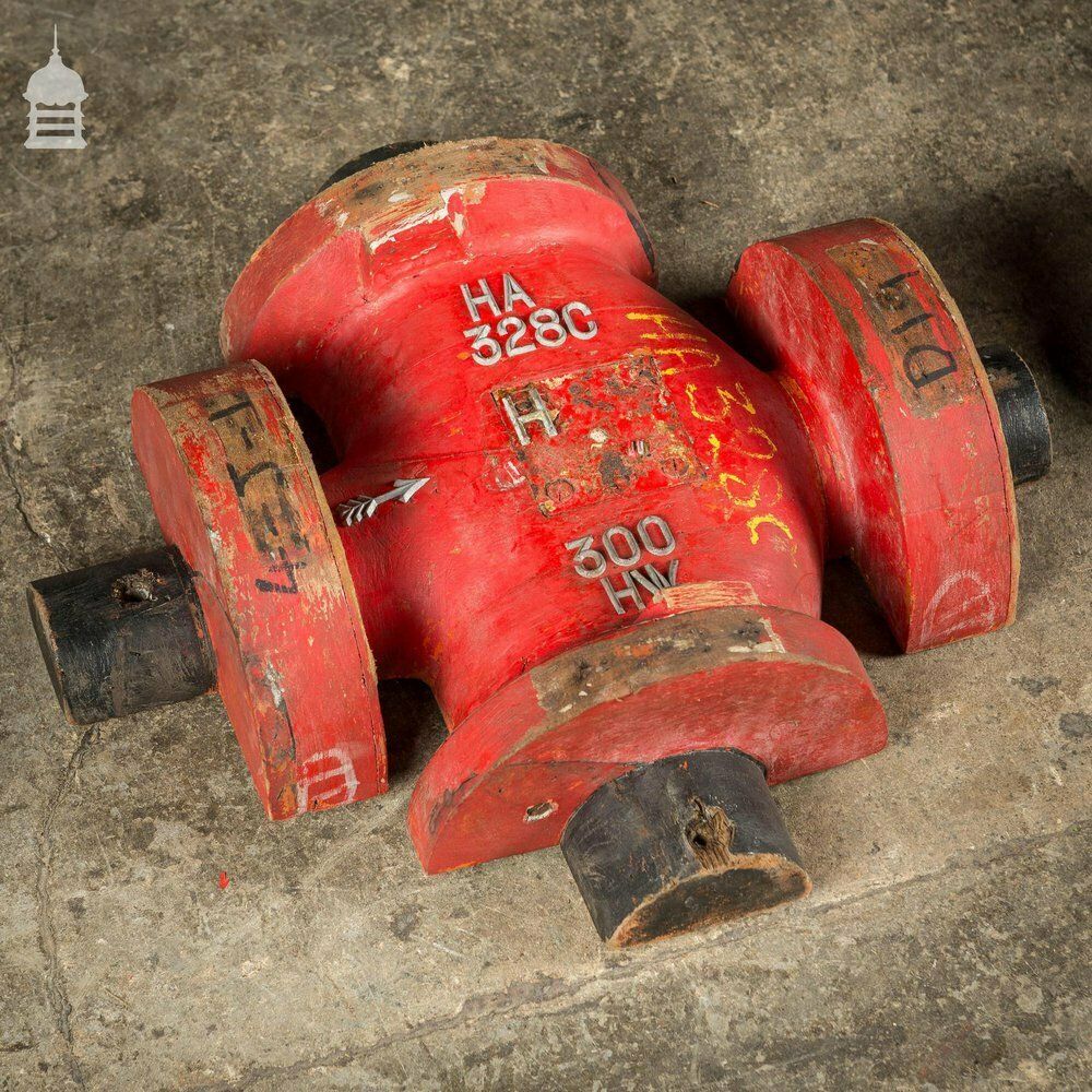Pair Of Red Industrial Factory Foundry Moulds photo Home Decor