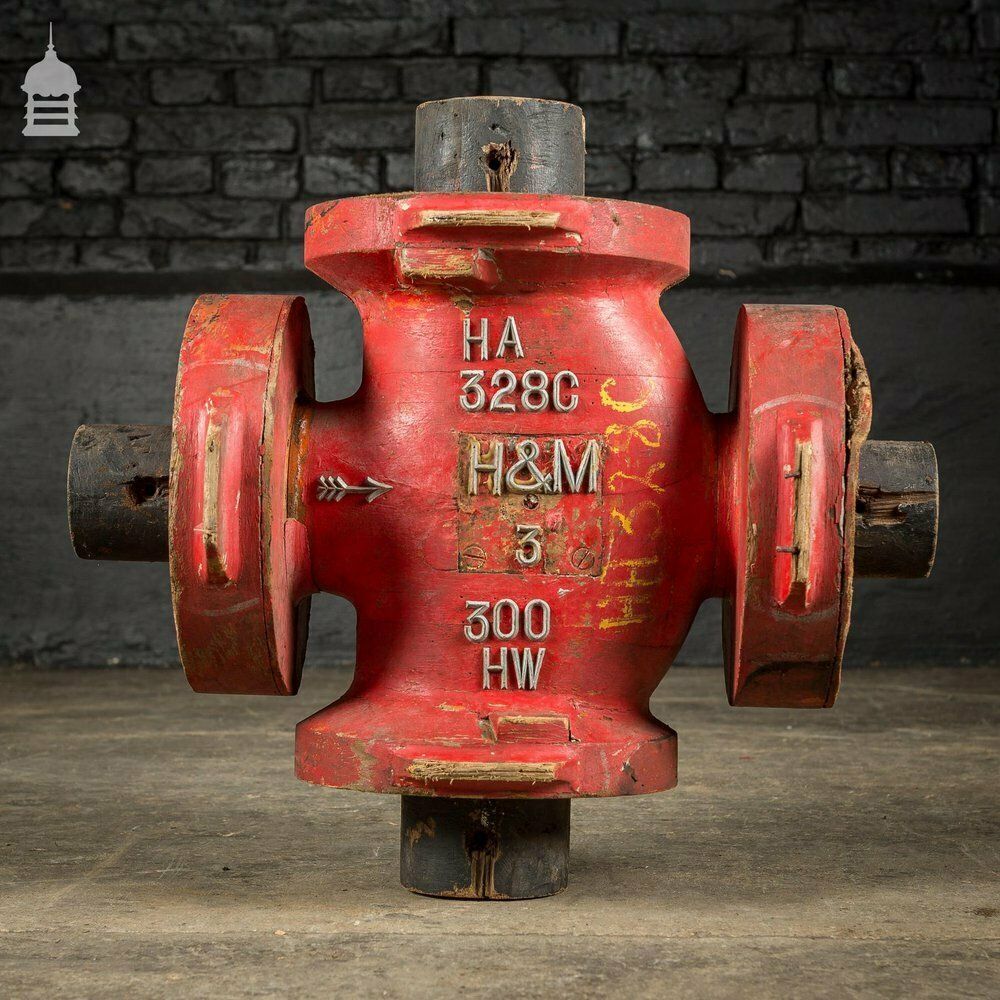 Home Decor Pair Of Red Industrial Factory Foundry Moulds photo