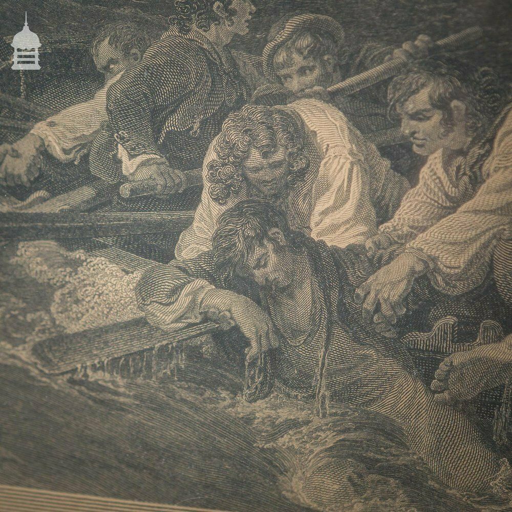 photo furniture Georgian Engraving Dated 1803 By James Fittler Depicting The 1798 Battle Of The Nile In Painted Birdseye Maple Effect Frame