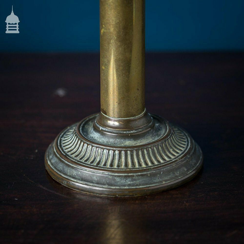 photo for sale Victorian Privacy Shield Fan In A Decorative Brass Stand