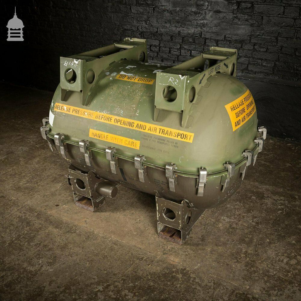 Industrial Aluminium Ex Raf Shipping Capsule Military Storage Crate Trough