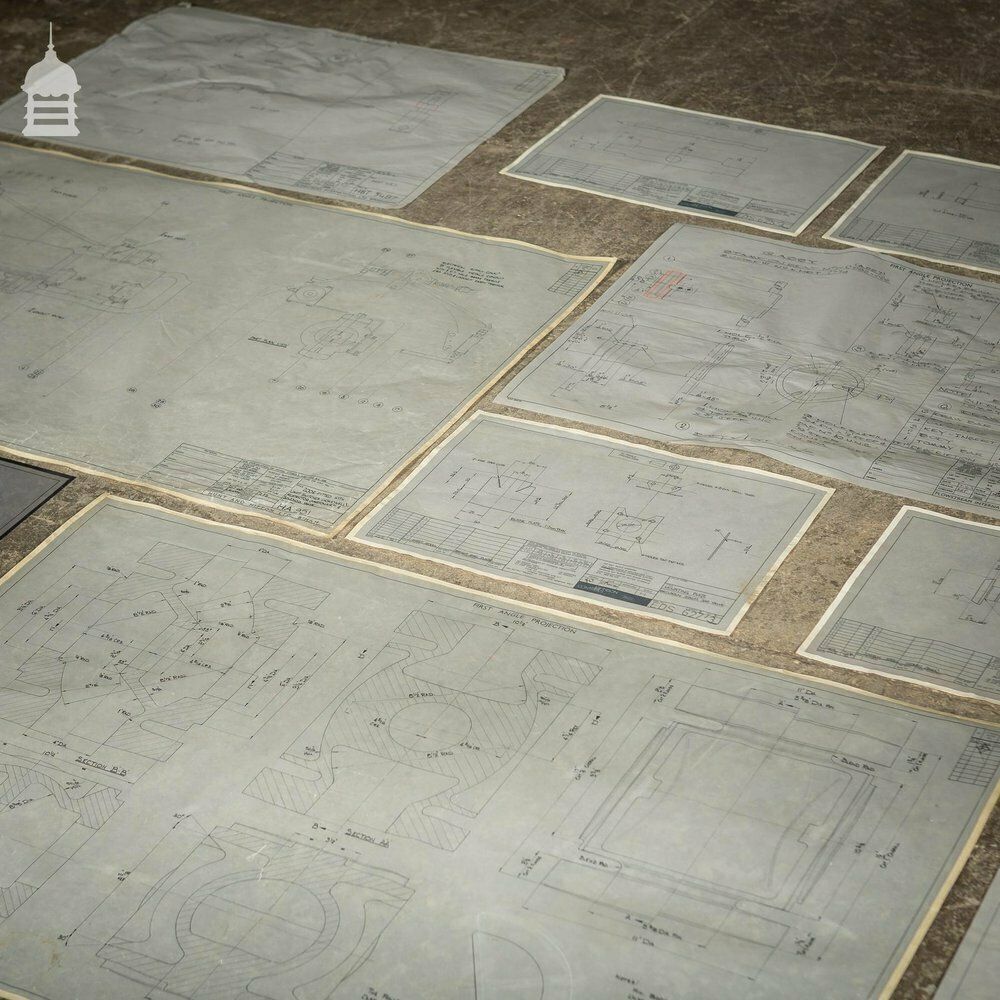 Huge Quantity Of 10,000+ Industrial Technical Drawings On Drafting Film And Drafting Vellum photo furniture