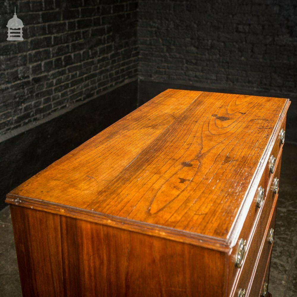 photo furniture George III Oak Chest Of Drawers With Brass Sphinx Drawer Pull Handles