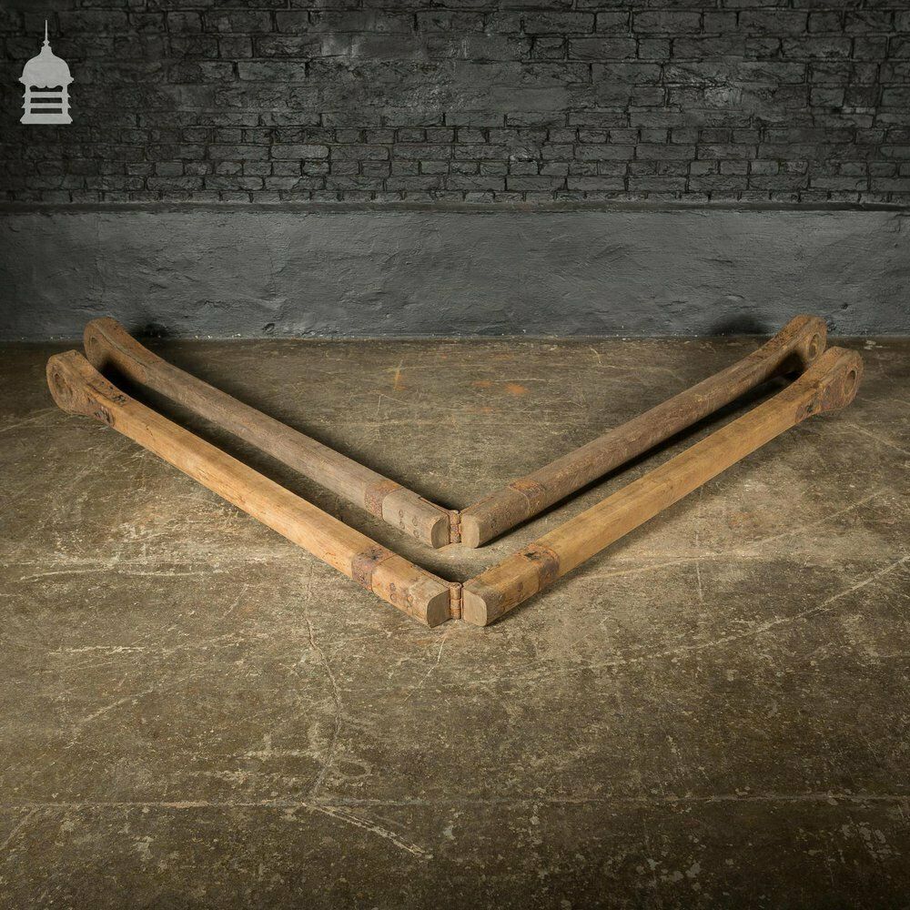 Early 19th C Folding Circus Tent Pole Braces Acrobats Beams photo vinterior