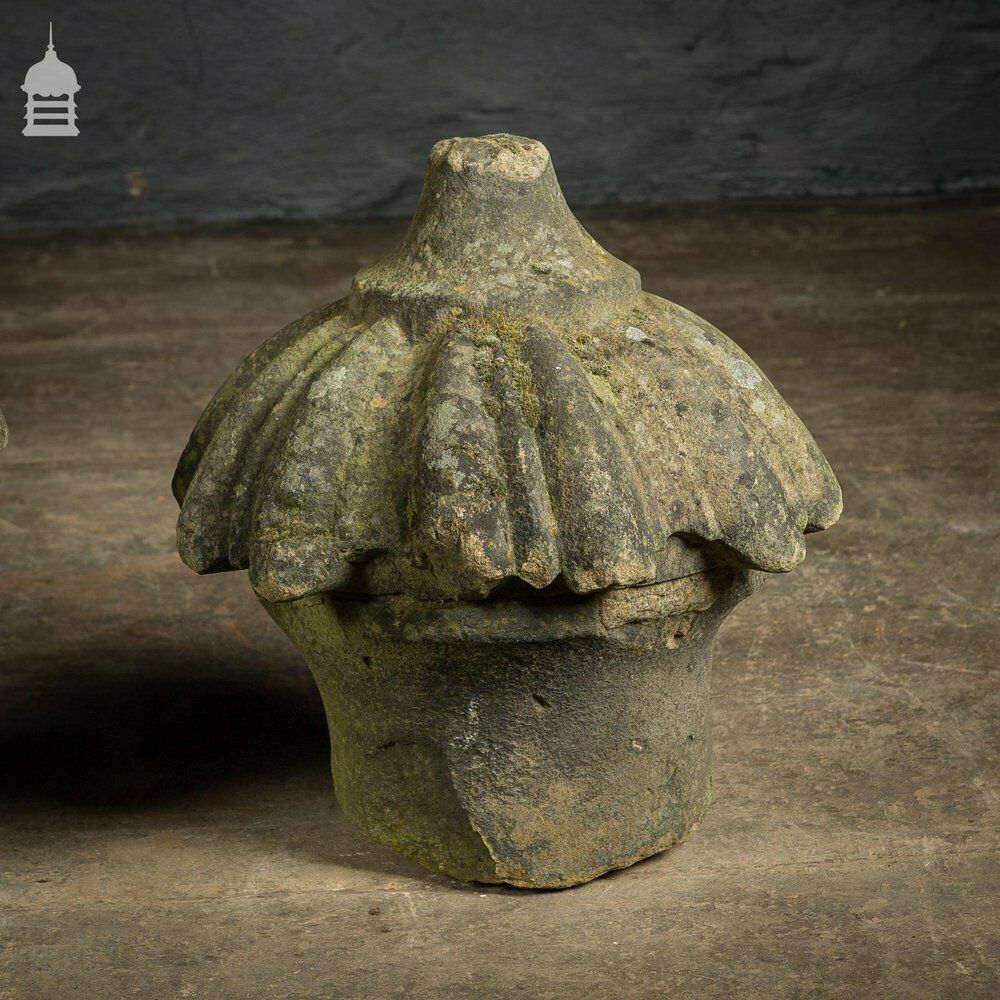 Pair Of Carved Georgian Sandstone Pier Cap Finials photo furniture