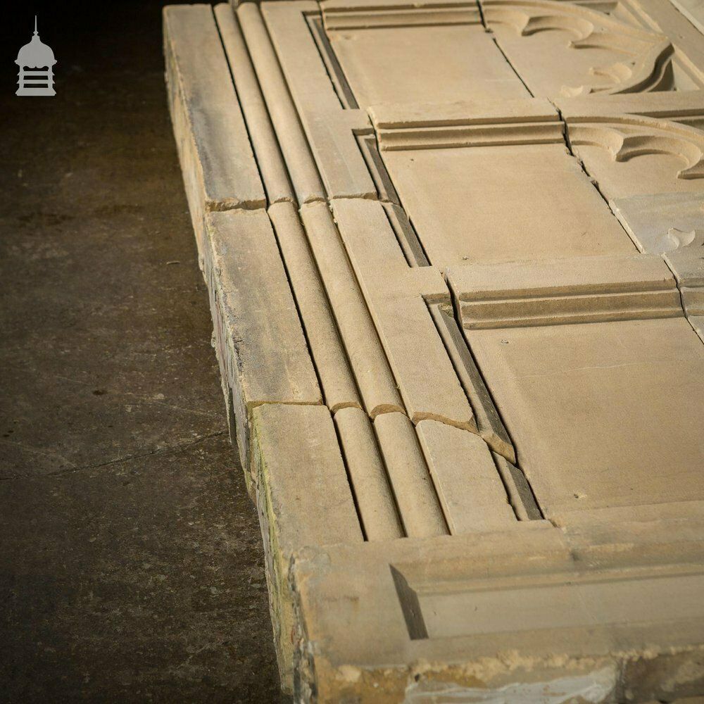 photo furniture 19th C Ecclesiastical Gothic Carved Bath Stone Church Wall