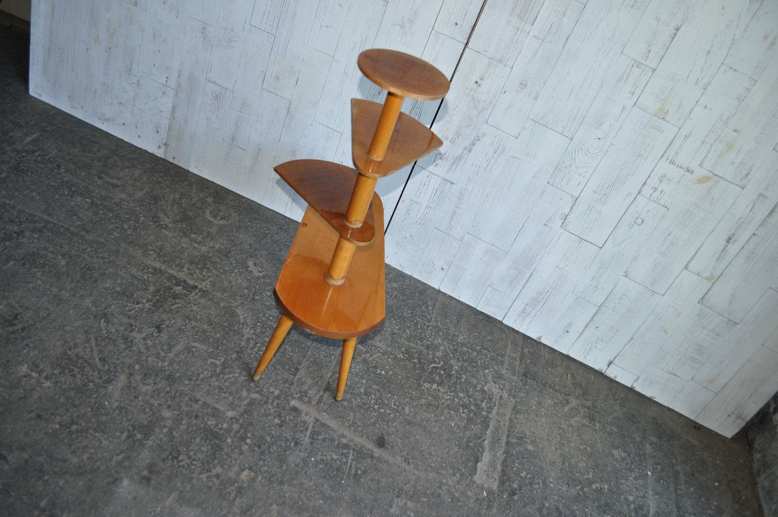 Vintage Wood Plant Stand, 1950s photo 650.0