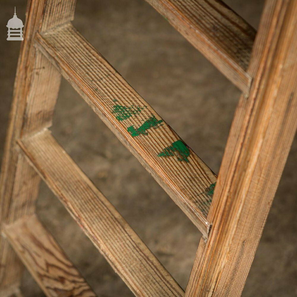 Edwardian Pitch Pine Folding A Steps Ladder photo furniture