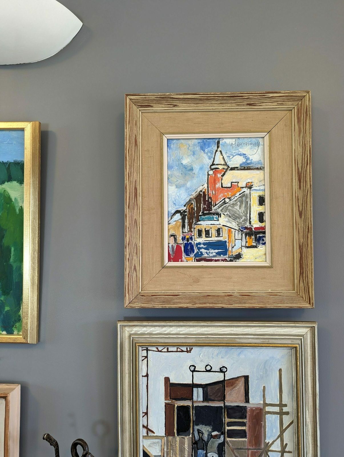 The Tram Oil Painting, Modernist photo furniture