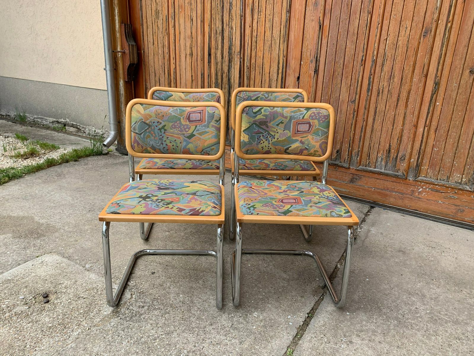 Mid Century Modern Italian Marcel Breuer B32 Cesca Chair, 70s Set Of 4 photo for sale