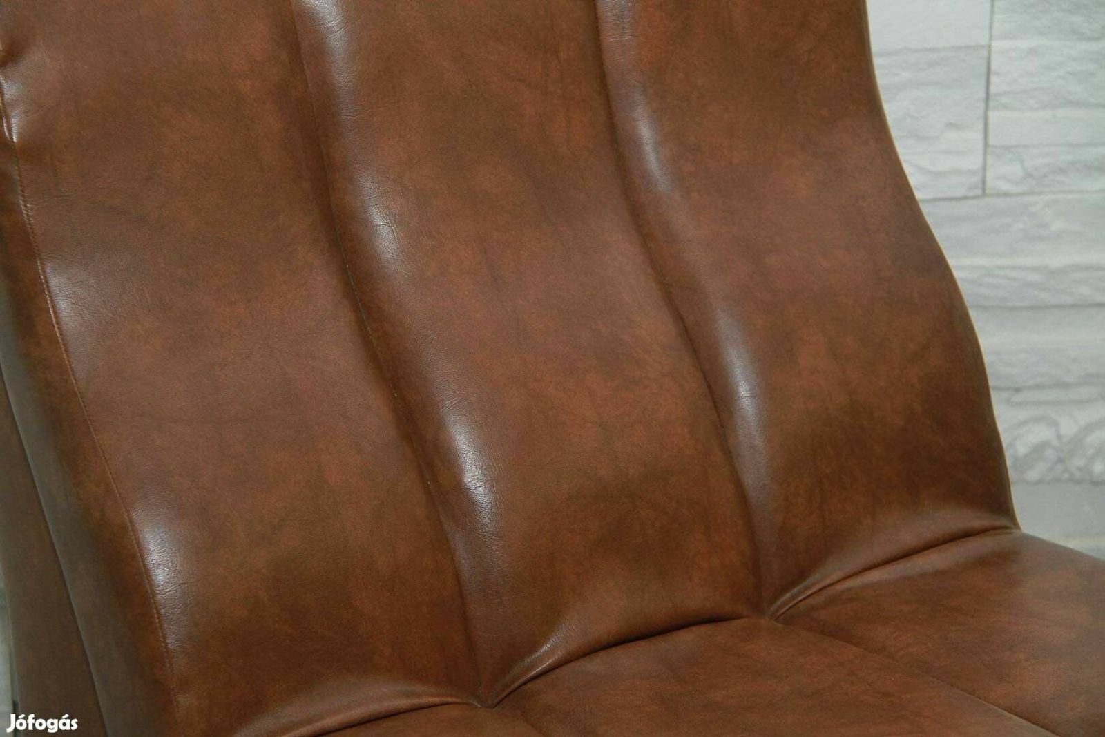 Mid Century Brown Leatherette Lounge Chair, 1960s photo for sale