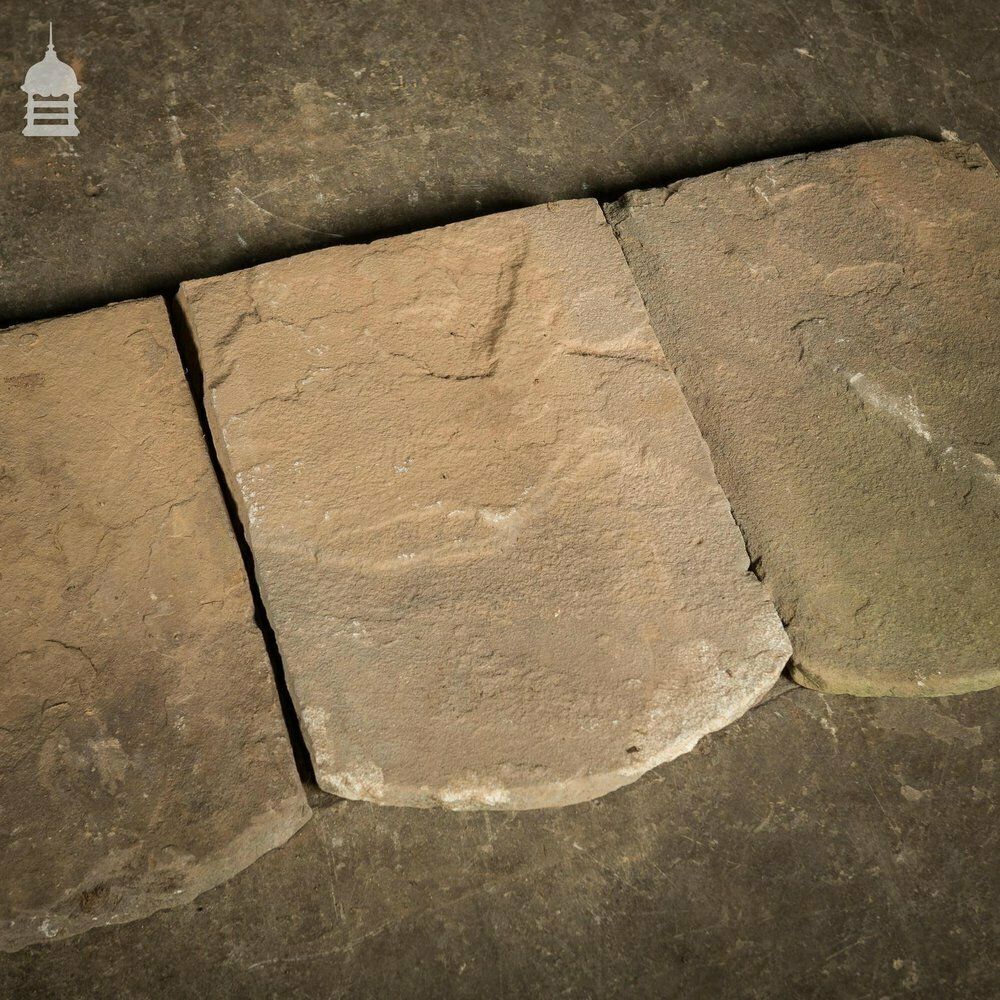 Set Of 14 Reclaimed Yorkstone Roof Tiles photo furniture