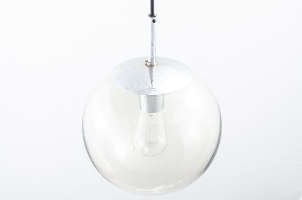 Crystal Globe Ceiling Lamp By Frank Ligtelijn For Raak Amsterdam, 1960s