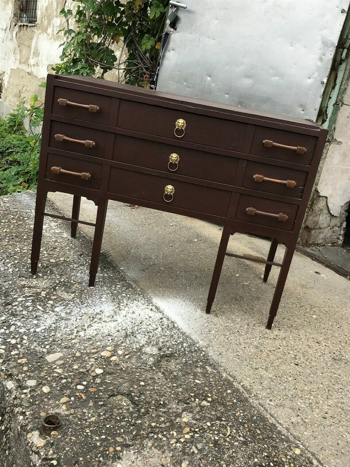 Vintage Brown Chest Of Drawers, 1950s photo Furniture