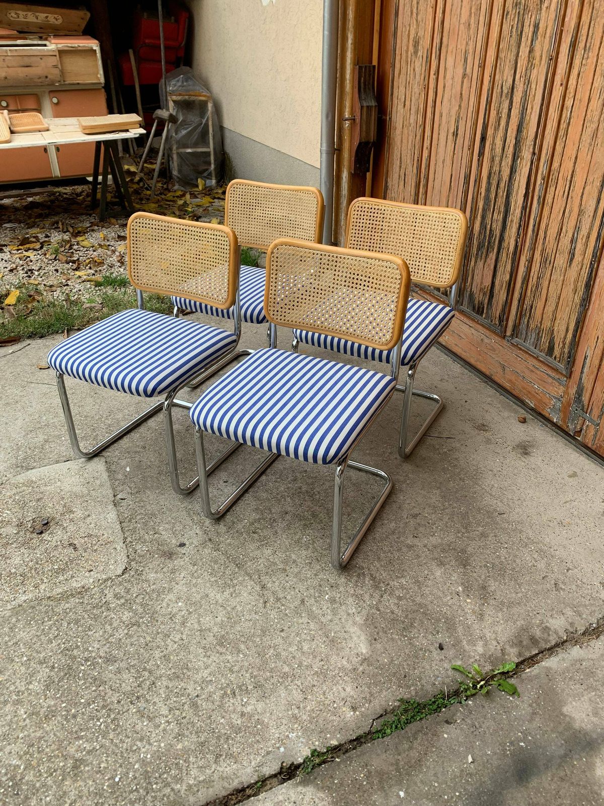 Mid Century Modern Italian Marcel Breuer B32 Cesca Chair, 70s Set Of 4 photo Furniture