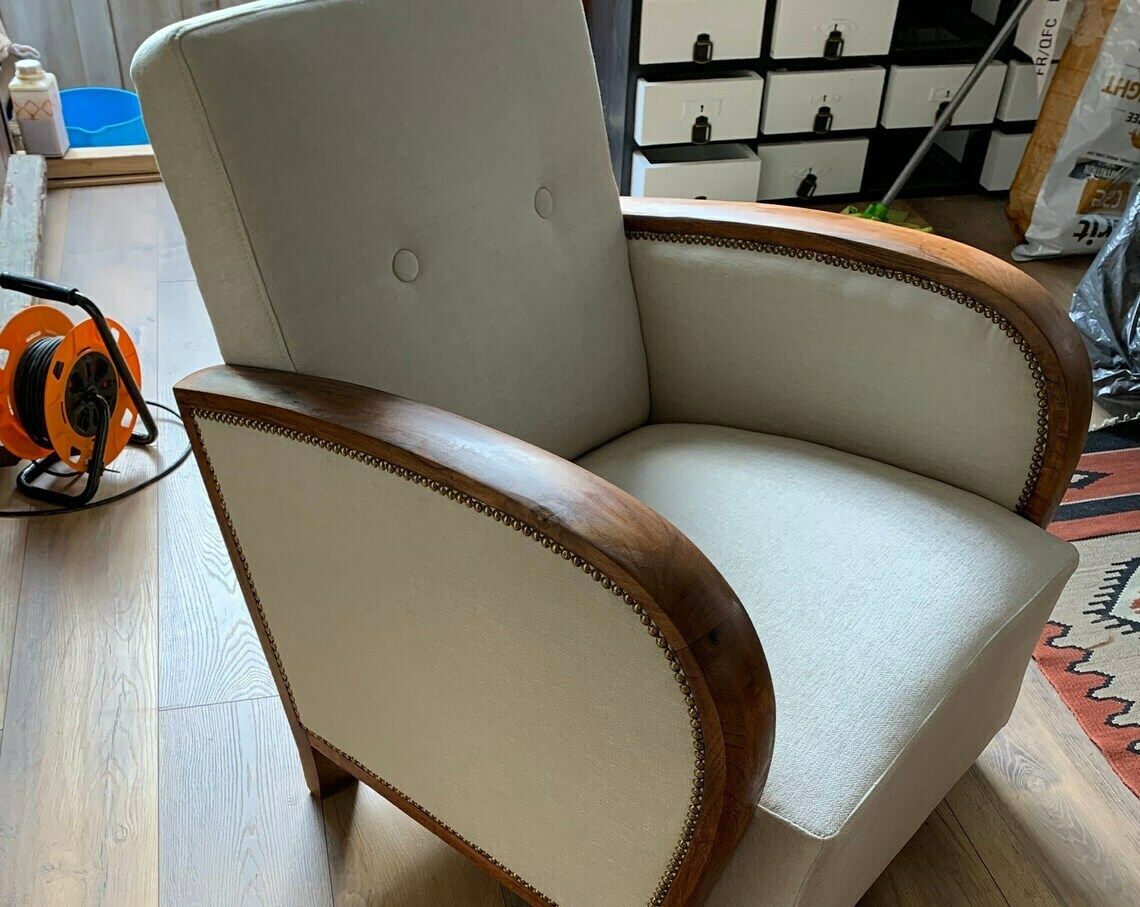 Art Deco Hungarian Armchair, 1930s Restored photo furniture