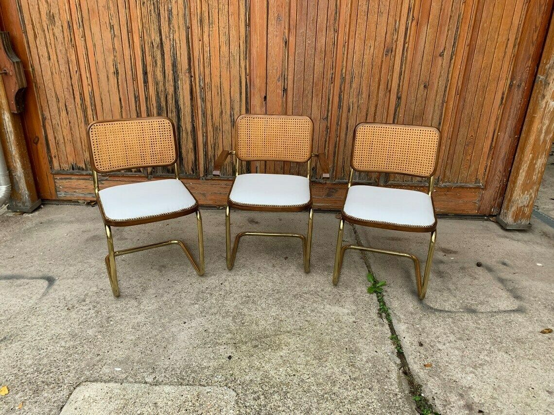 1 Of 4 Mid Century Modern Upholstered Cesca Chair Italy 1970 photo furniture