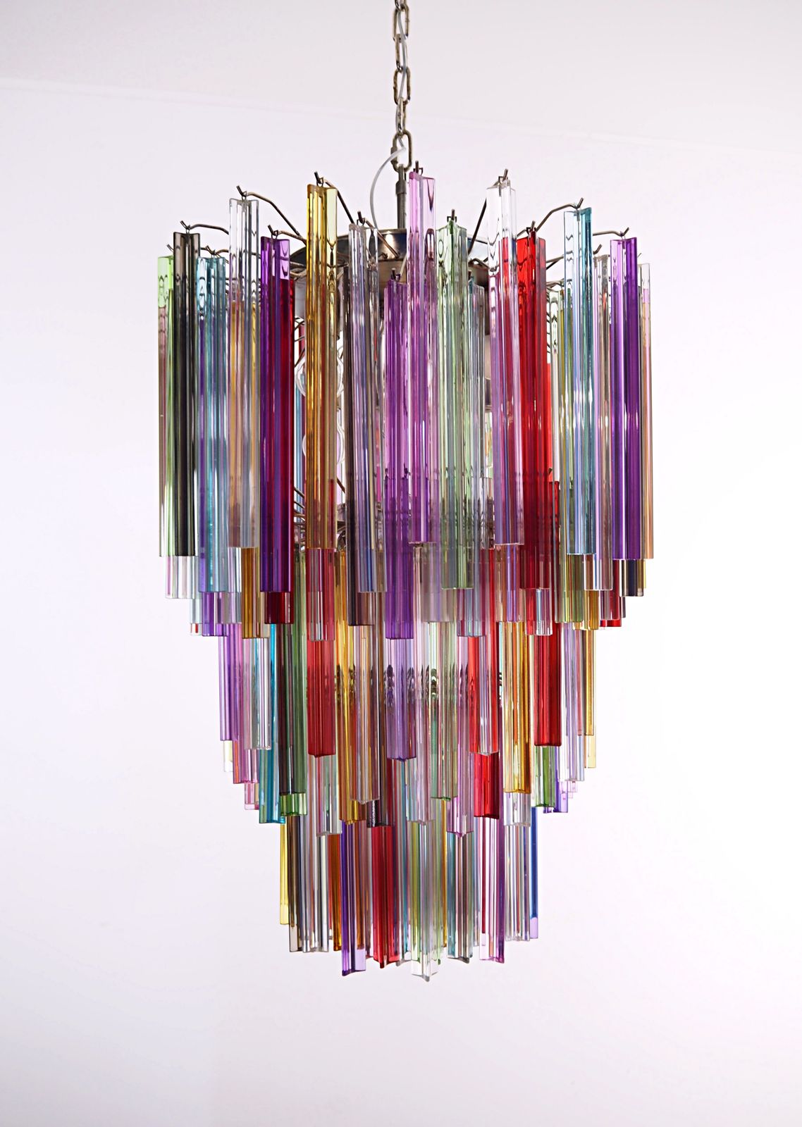Huge Murano Chandelier Multicolor Triedri – 187 Prism   Mariangela Model photo furniture
