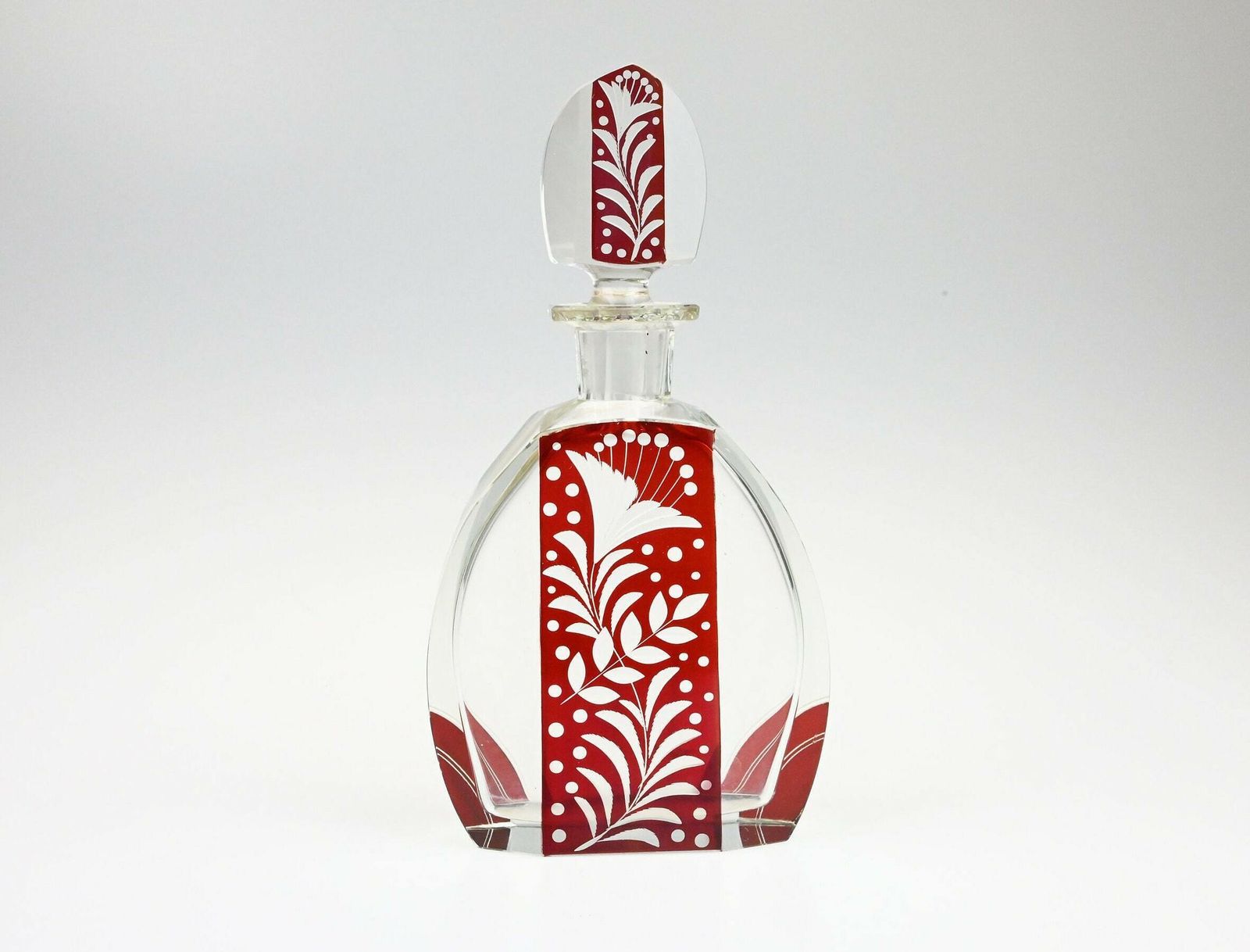 Antique Art Deco Liqueur Set By Karl Palda   Czech Glass Elegance From The 1930s, Antique Liqueur Set, Decanter Set, Vintage Barware photo 253.0