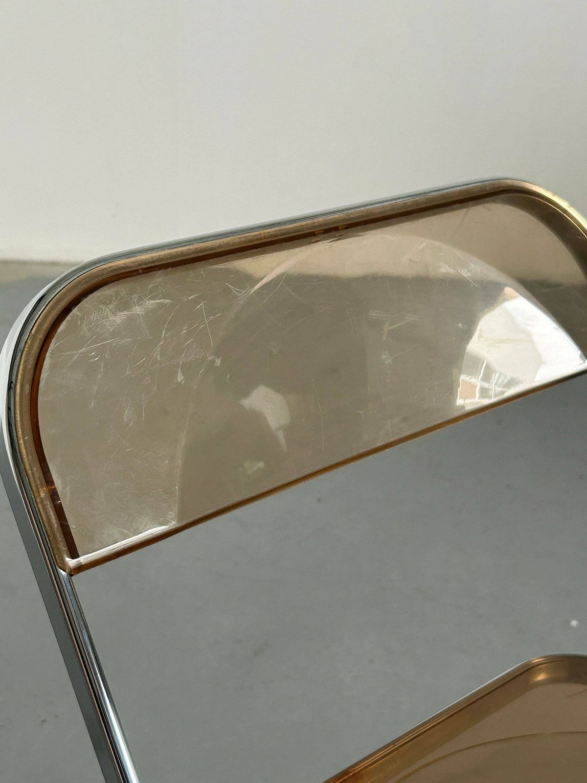 Vintage Plia Folding Chair By Giancarlo Piretti For Castelli / Italian Space Age / 1960s photo vintage
