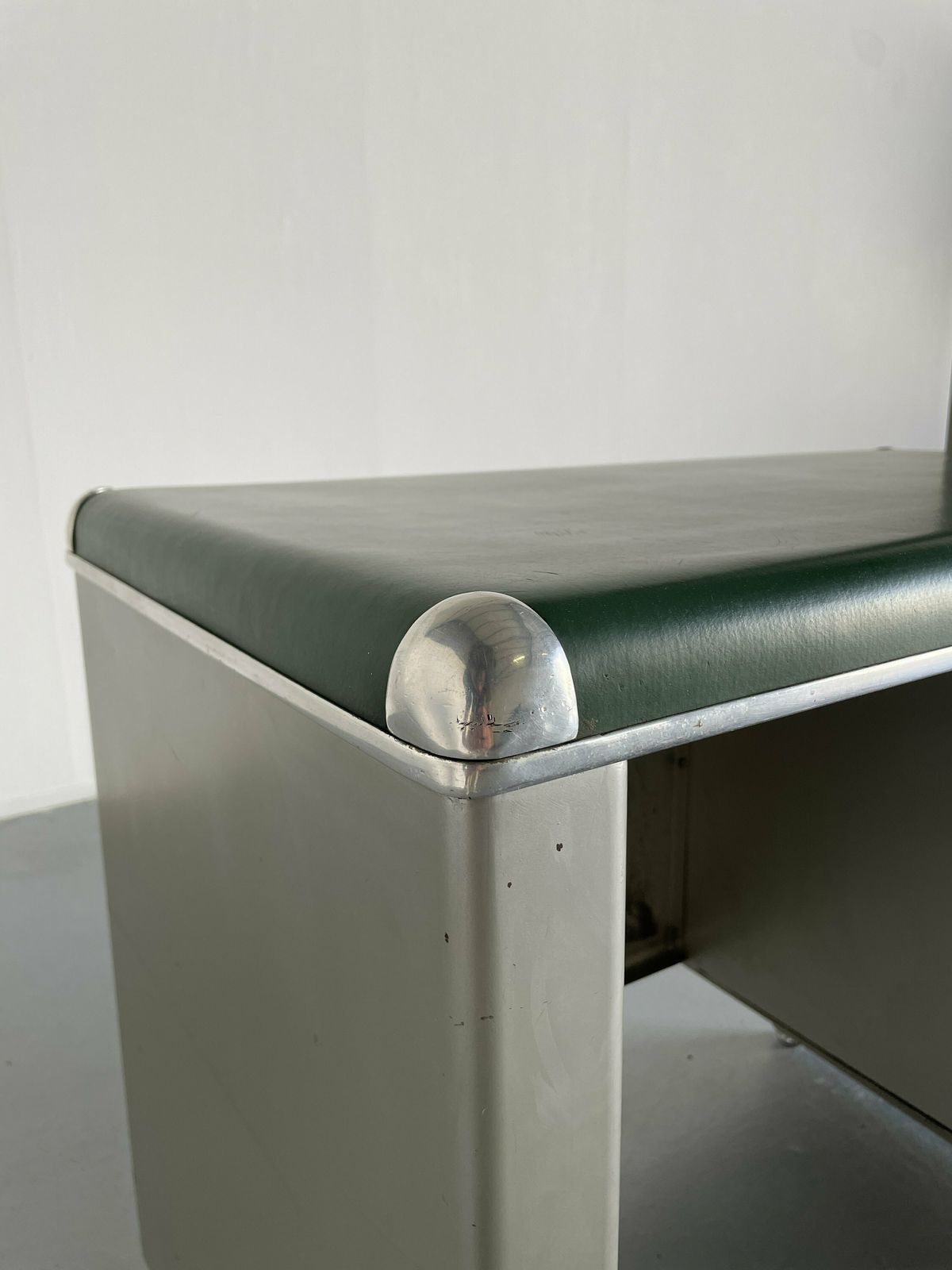 photo for sale 1950s Industrial Single Bank Steel Tanker Desk By Orma Milano, Italy