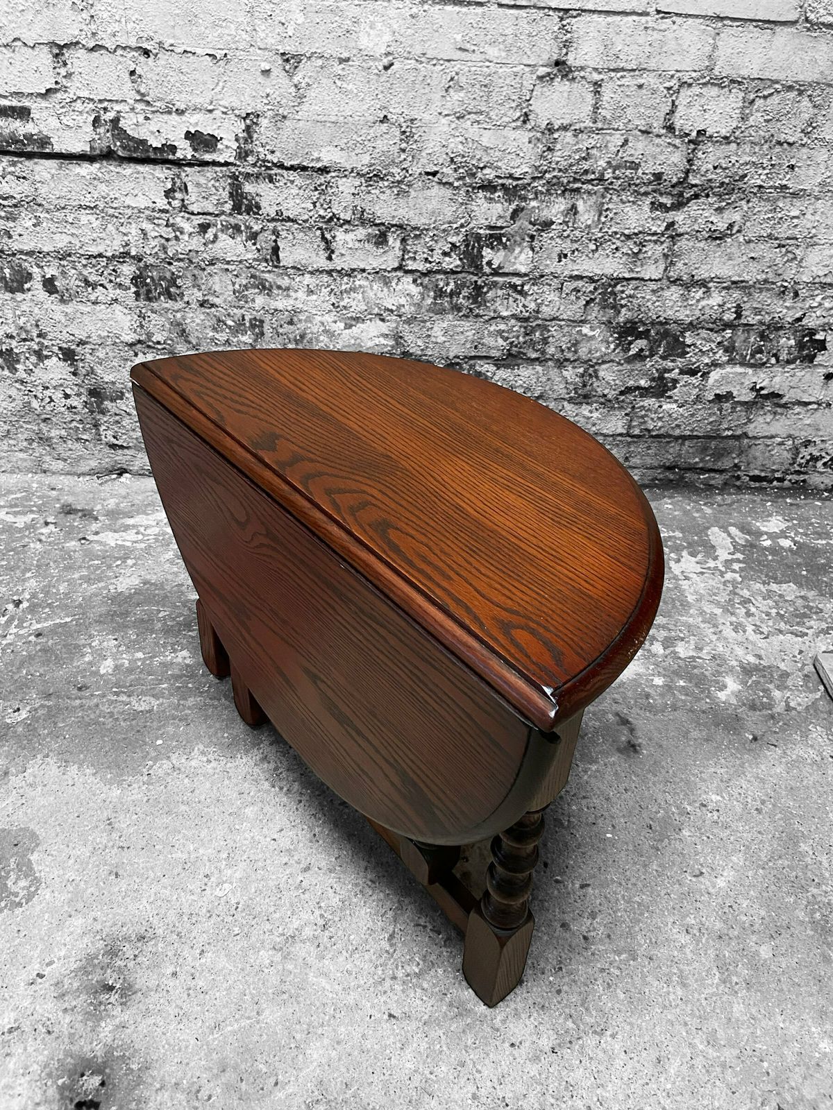 Vintage Old Charm Wood Brothers / Tudor Brown Coffee Table / Drop Leaf Table photo vintage