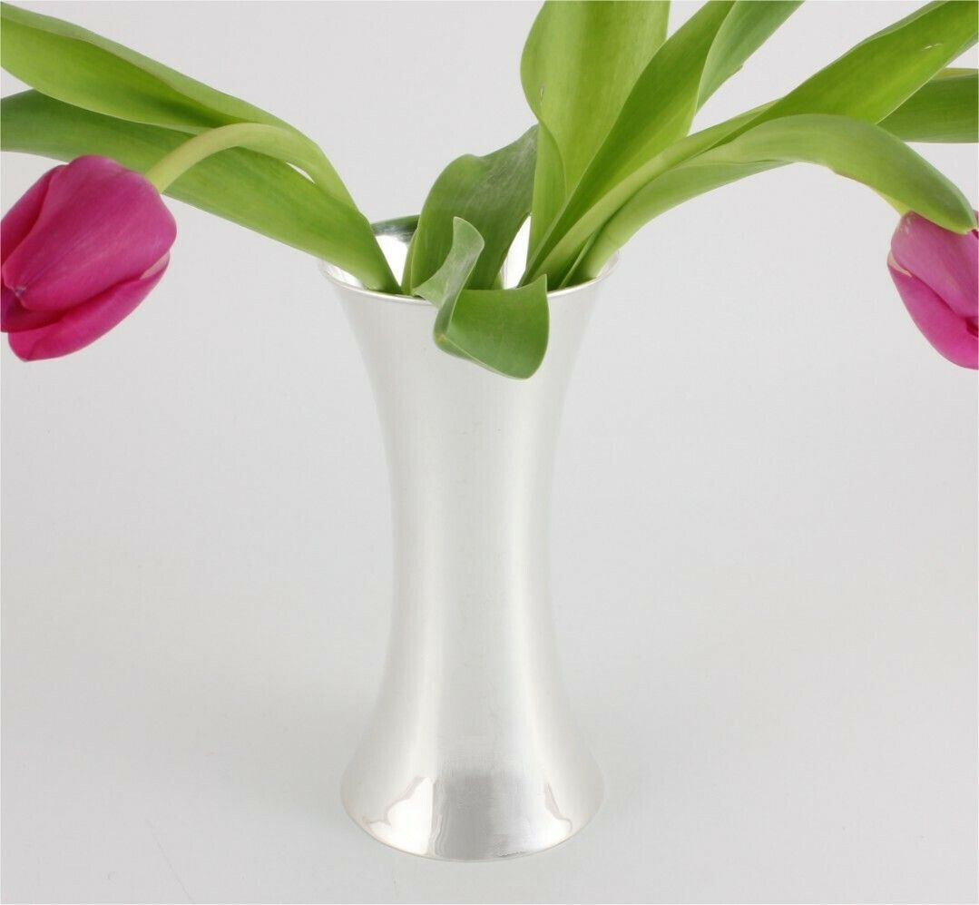 Solid Silver Flower Vase. Edwardian Posy Holder. Atkins Brothers. 1903.
