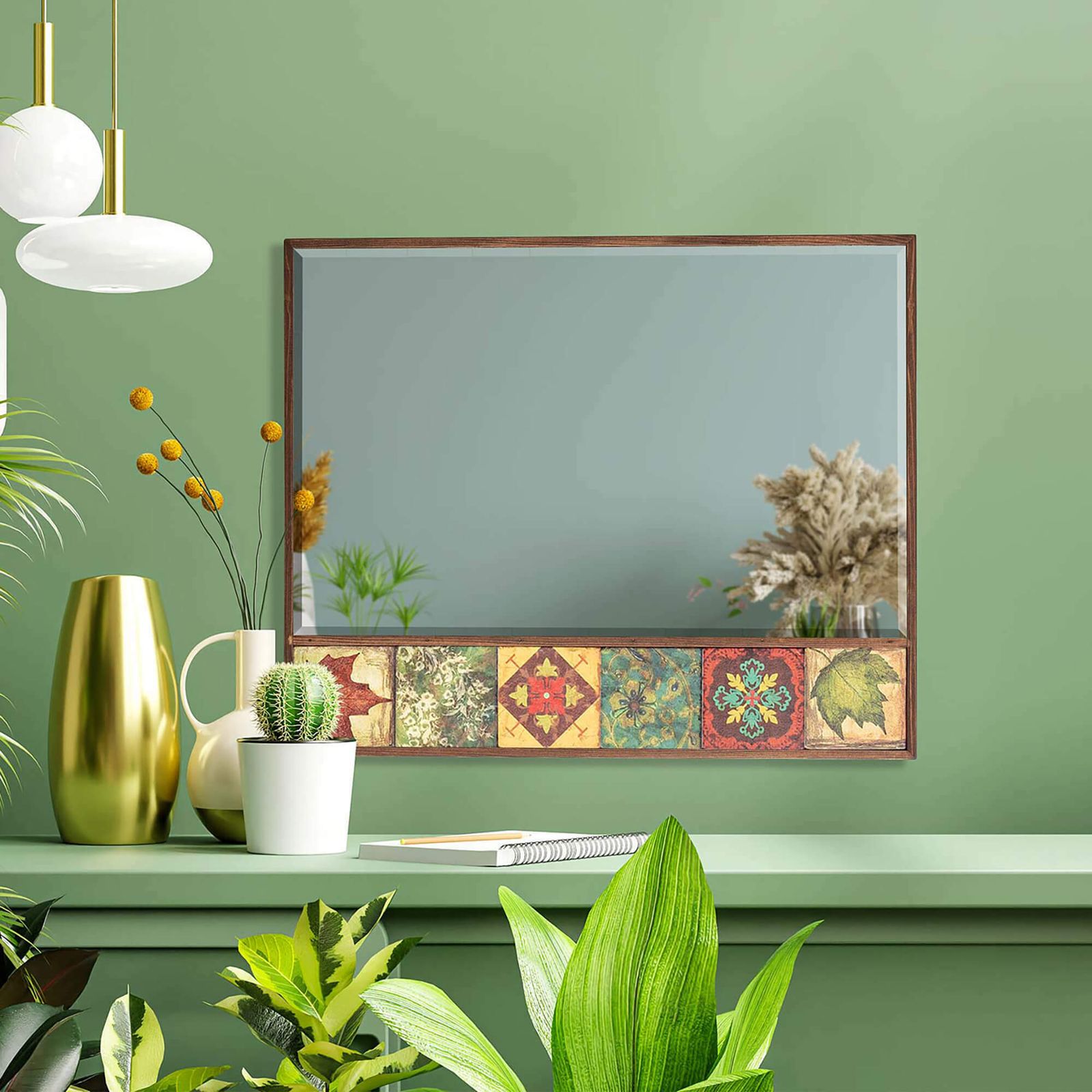 Hoover Handmade Natural Wall Mirror For Living Room photo for sale