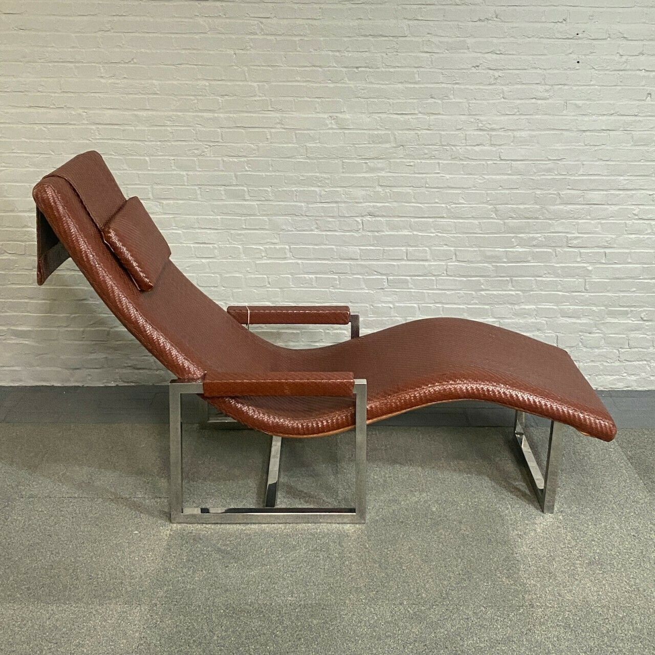 Ralph Lauren Leather & Chrome Lounge Chair   USA 1990's photo 1670.0
