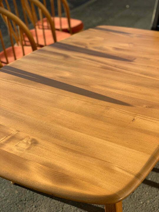 Mid Century Ercol Grand Windsor Extending Table photo vintage