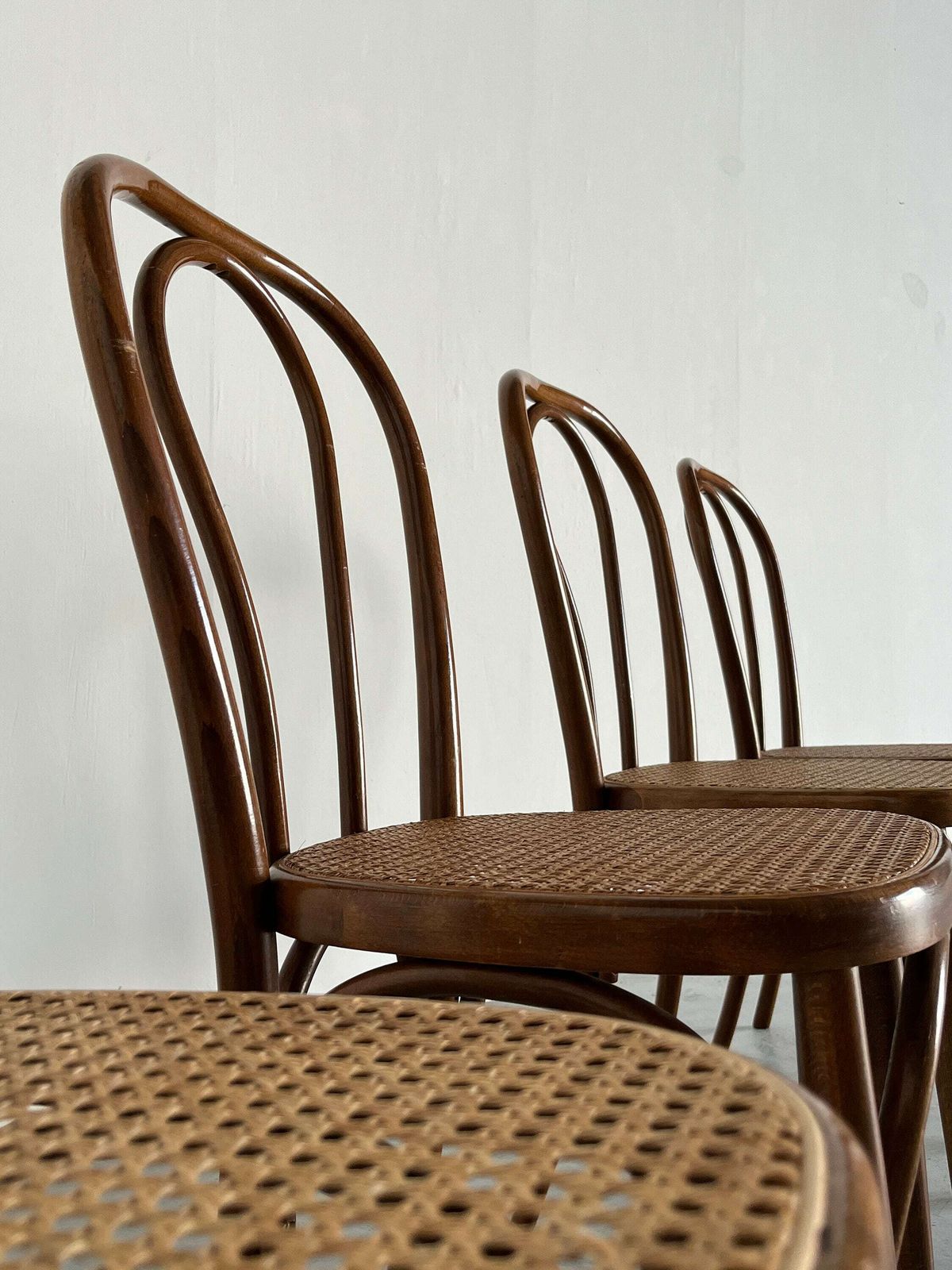 Set Of 4 Vintage Thonet Bentwood Style Chairs No. 14 / Vintage Thonet Bistro Chairs / Vintage Cafe Dining Chairs, 1950s photo buy
