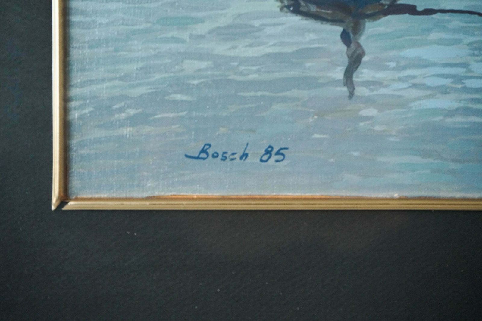 Twee Ingelijste Studies Van Vissersbootjes – Gesigneerd Bosch photo 780.0
