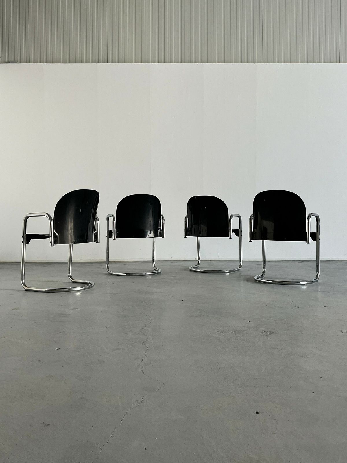 Set Of 4 Vintage 'Dialogo' Dining Chairs By Afra And Tobia Scarpa For B&B Italia, 1970s Italy photo 2357.0