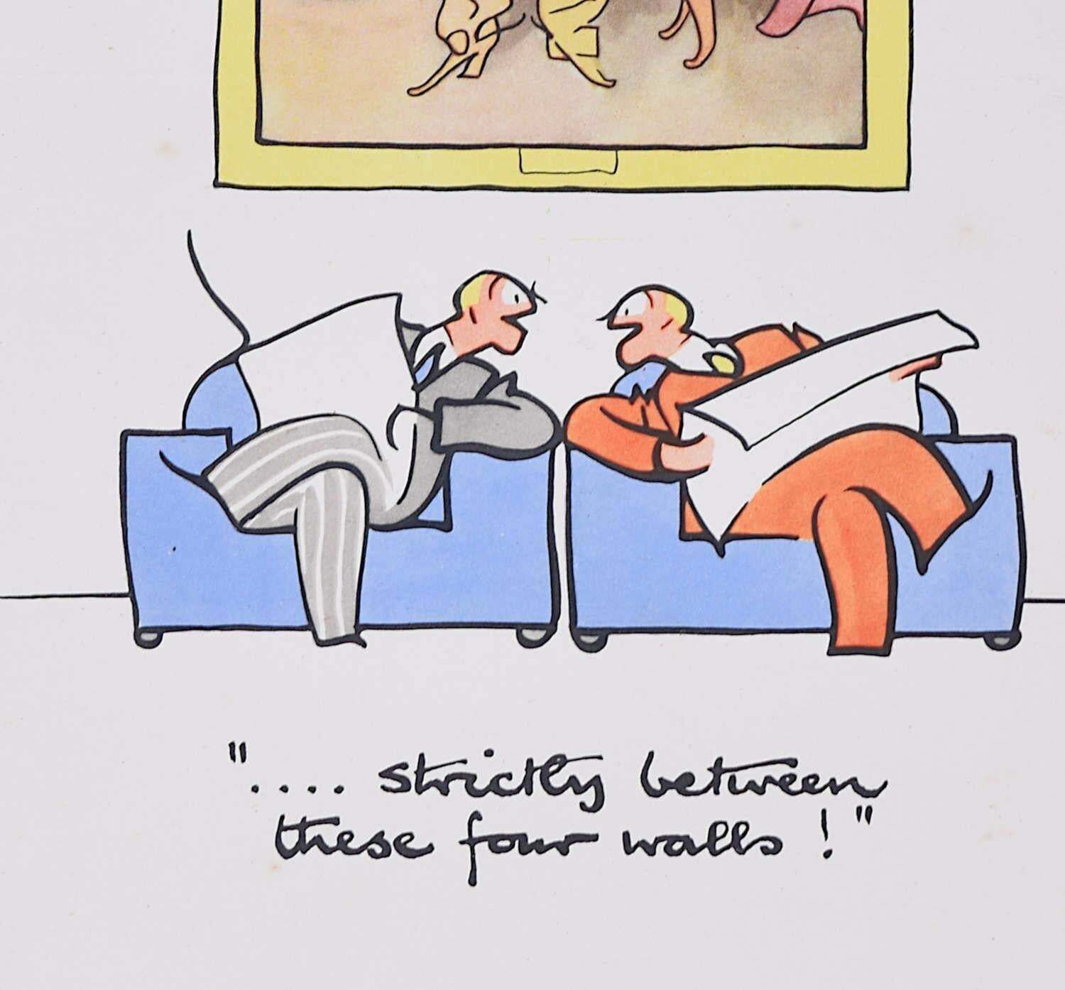 Fougasse (Cyril Kenneth Bird) 'Fougasse' Careless Talk Costs Lives Cyril Kenneth Bird World War 2 Poster Circa 1940 photo furniture