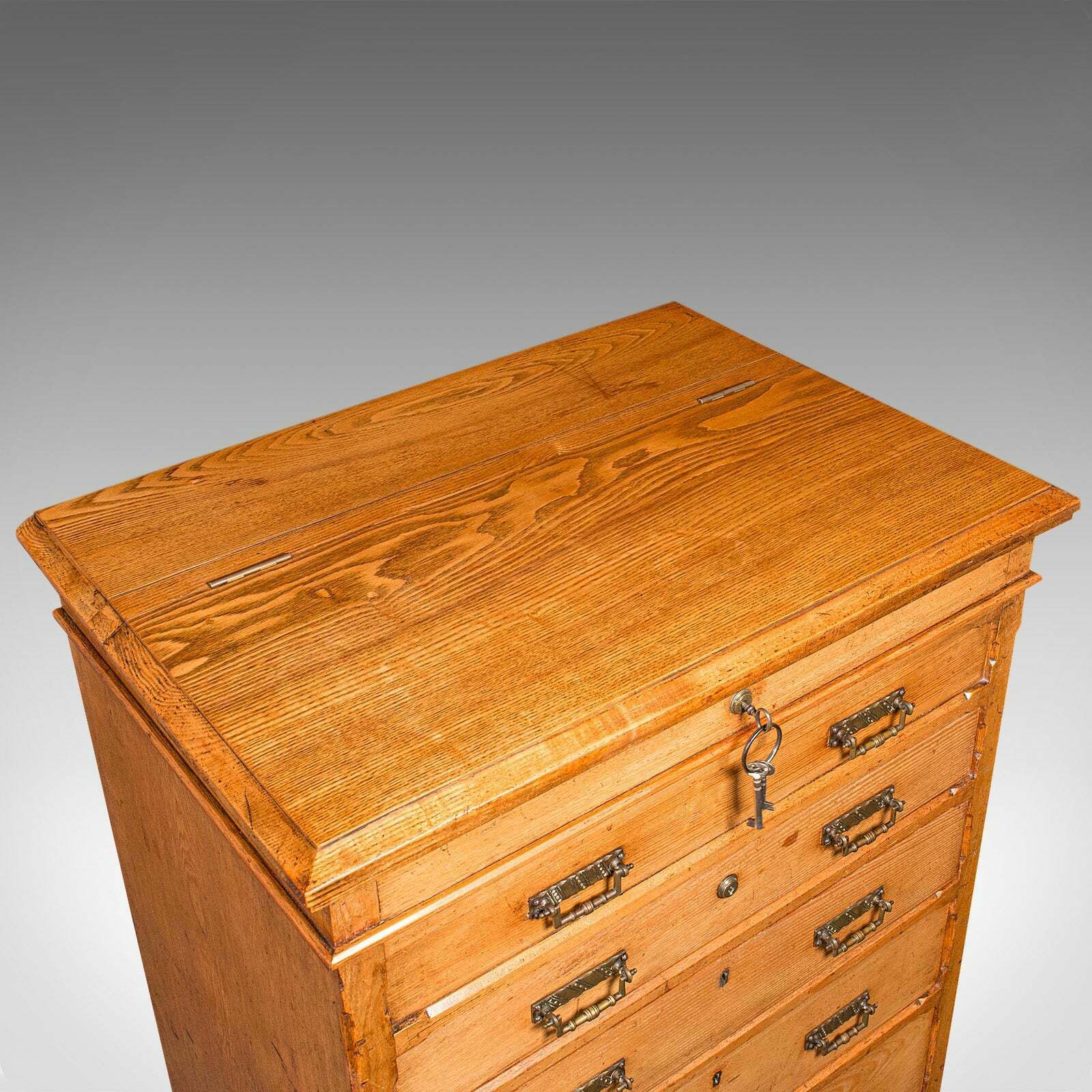 Antique Banker's Chest Of Drawers, English, Oak, Tallboy, Maple & Co, Victorian photo buy