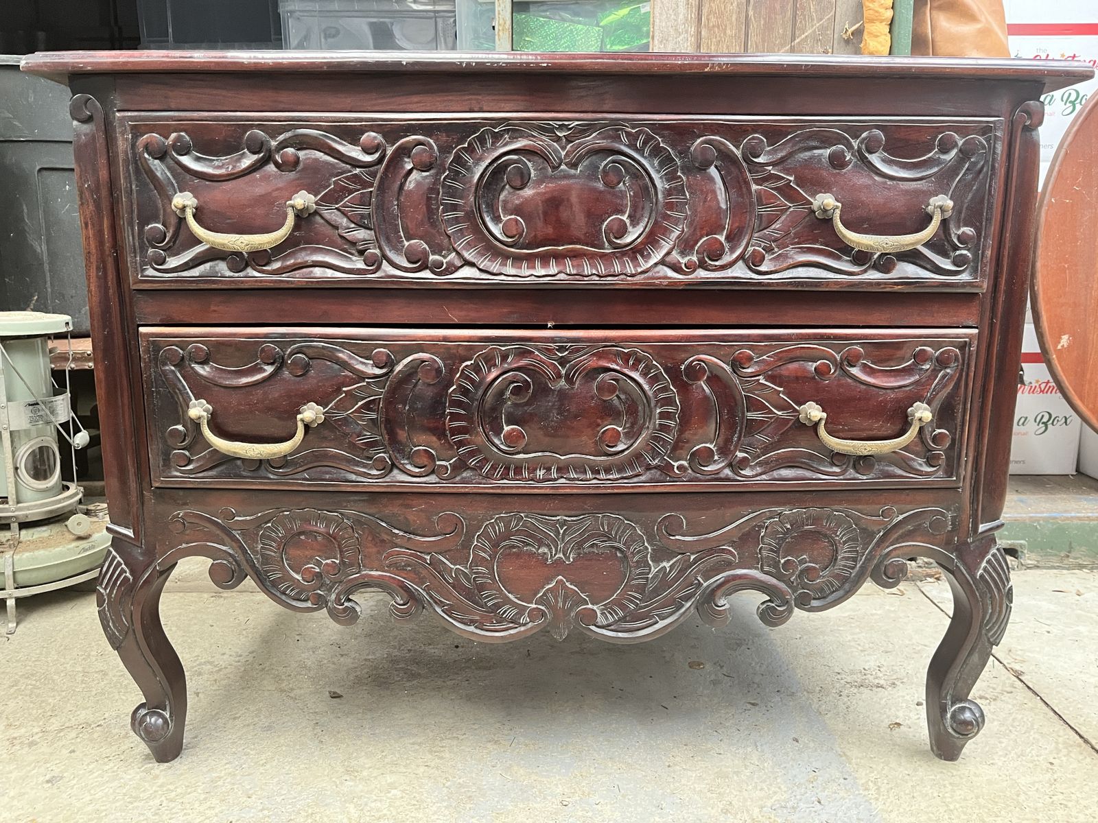 Heavily Carved Chest Of Drawers