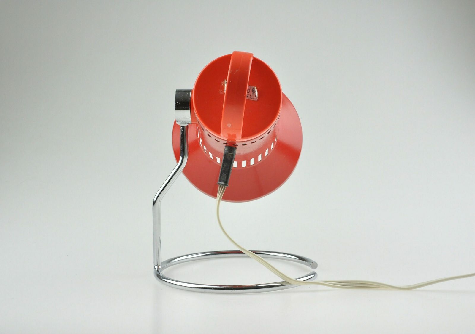 Mid Century Desk Lamp, Desk Metal Lamp, Table Lamp, Desk Lamp, Mid Century Lamp, Metal Lamp, Orange Lamp, Chrome Lamp, Table Light photo vinterior