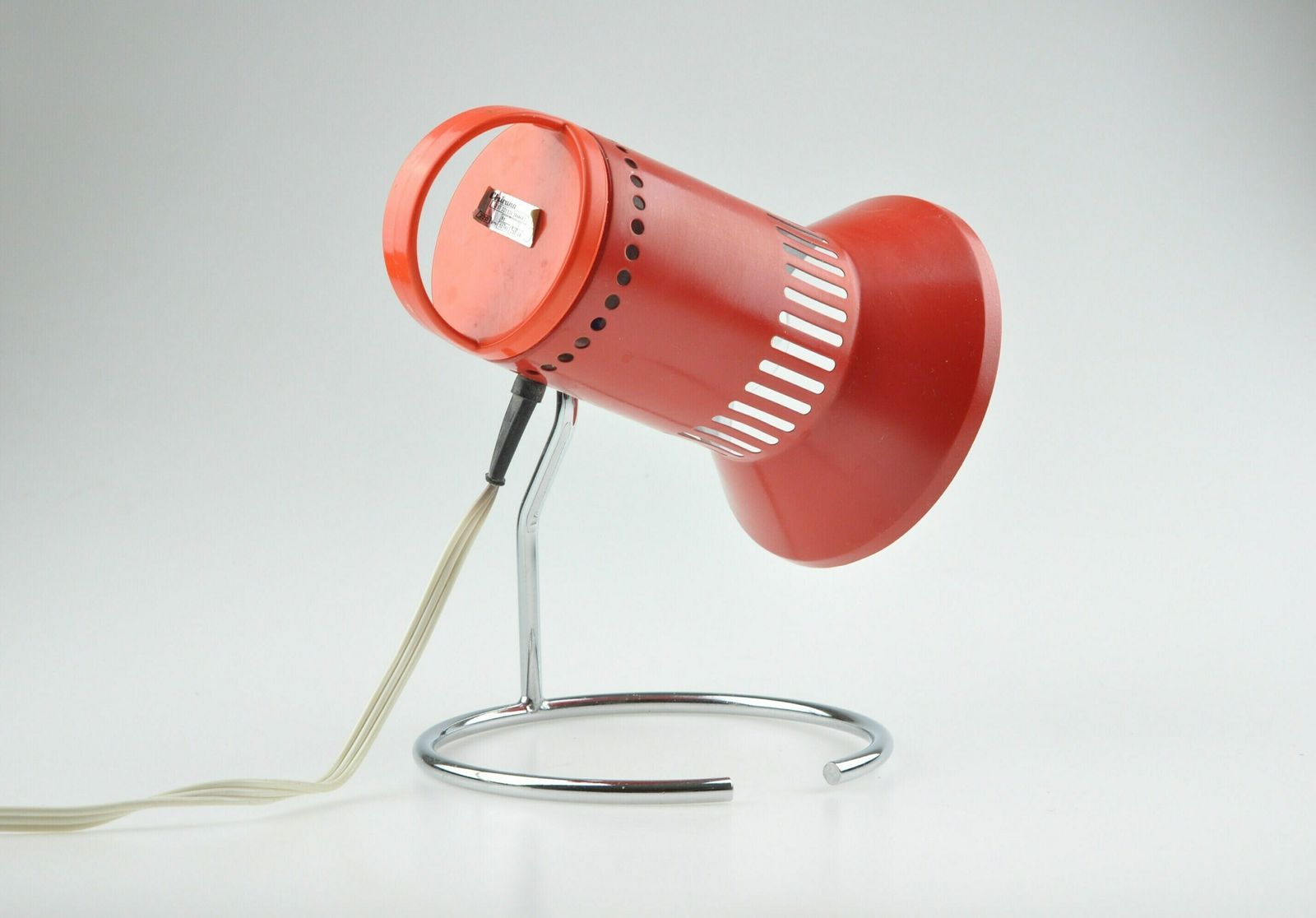 Mid Century Desk Lamp, Desk Metal Lamp, Table Lamp, Desk Lamp, Mid Century Lamp, Metal Lamp, Orange Lamp, Chrome Lamp, Table Light photo buy